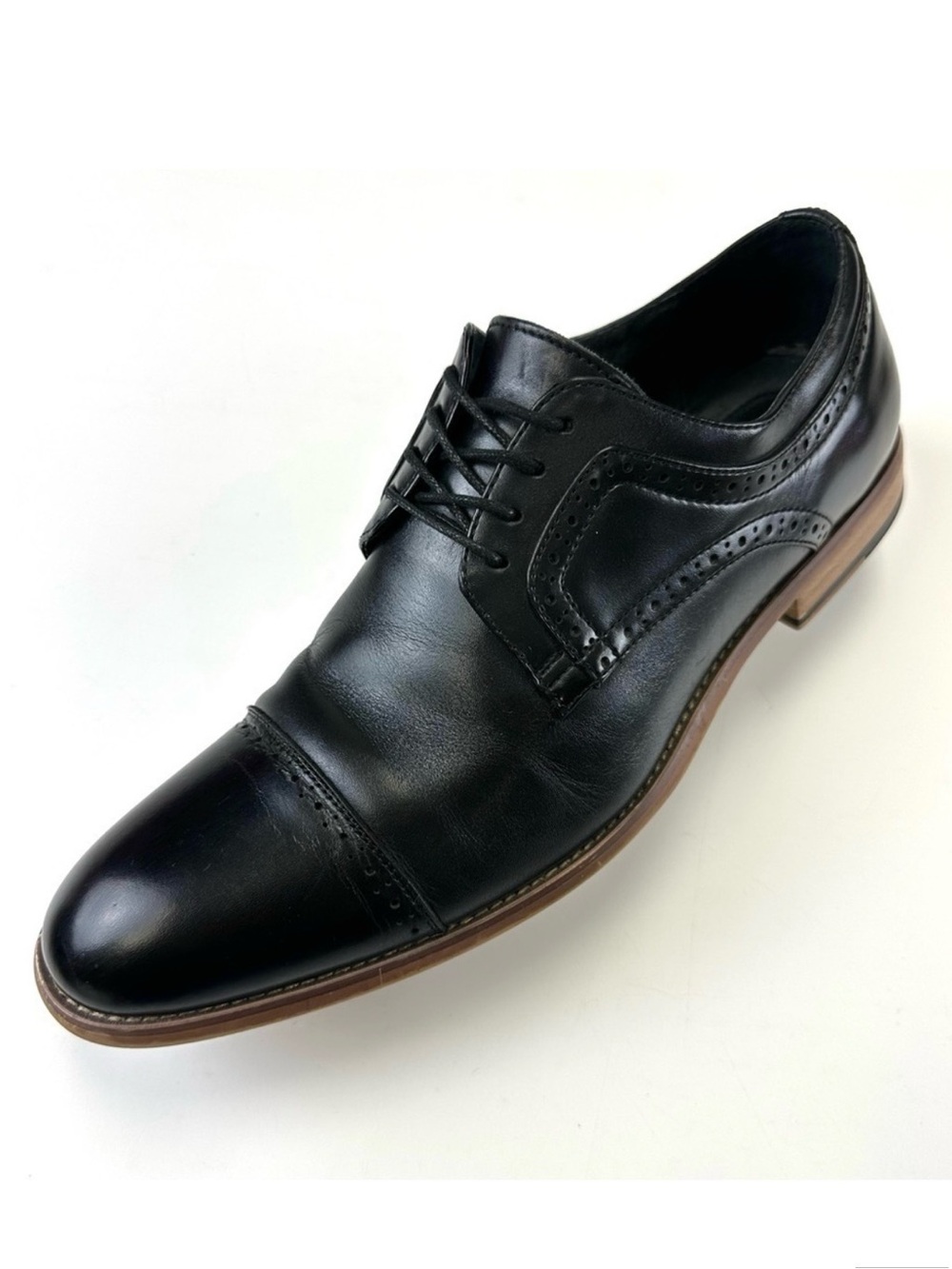 Stacy Adams black Dickinson Cap Toe Oxford Size 11M Hipster classic dress shoe